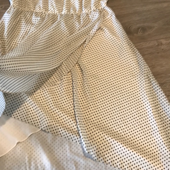 Ivory and Black Polka Dot High Low Dress - Picture 4 of 8